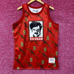 Headgear Classics Pablo Escobar "El Patron"  Basketball Jersey. XL